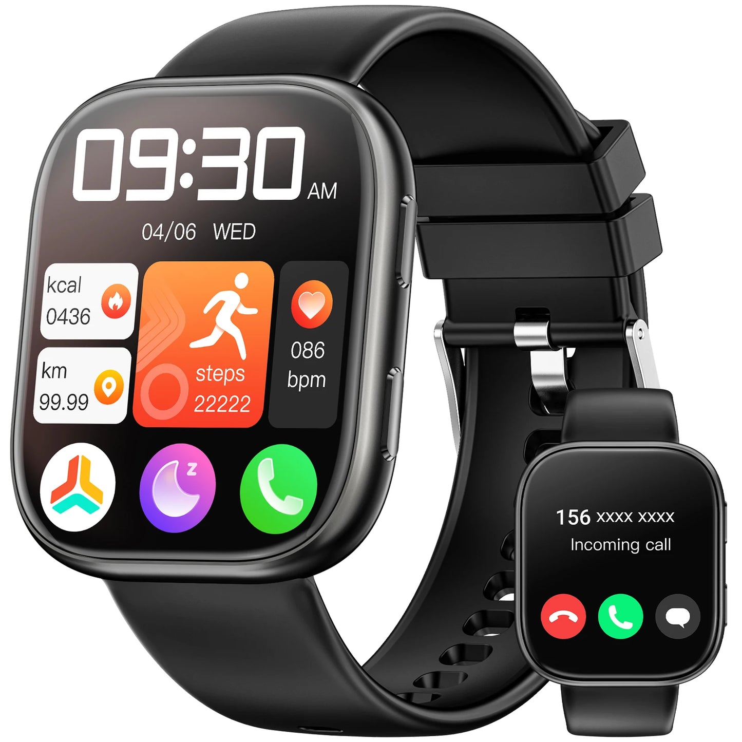 Smartwatch Bluetooth Calling Heart Rate Monitor 100 Plus Sports Modes