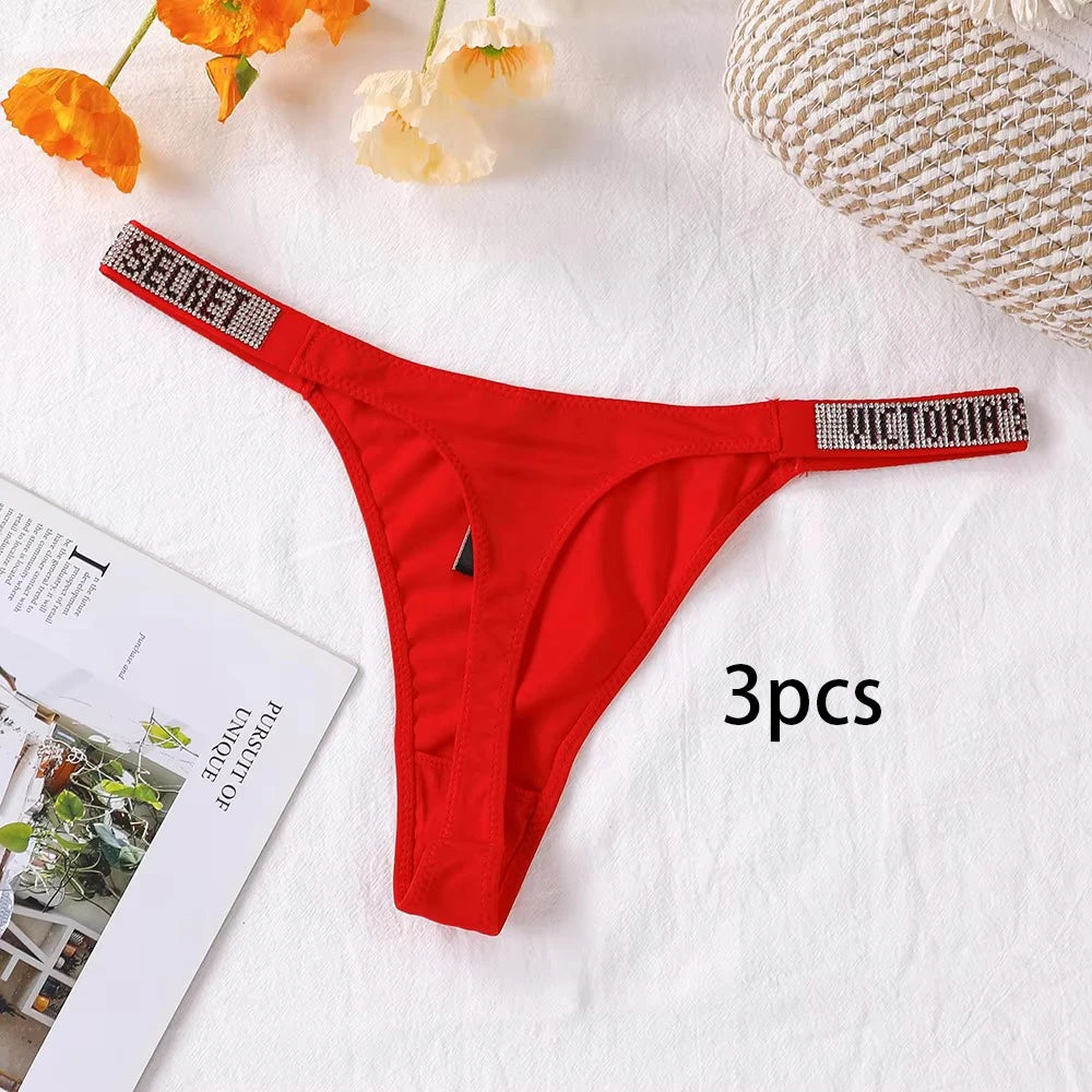 Victoria's Secret Lace Thong Set For Women ThreePack Breathable