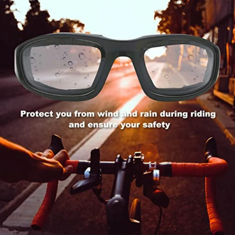 Motorcycle Riding Glasses With Foam Pad UV Protection Dustproof