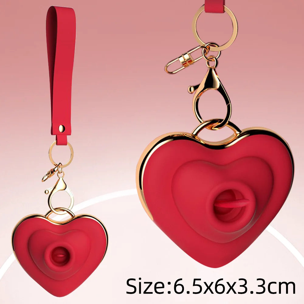 JoinJJToy Mini Heart Shaped Tongue Stimulator USB Rechargeable For Women