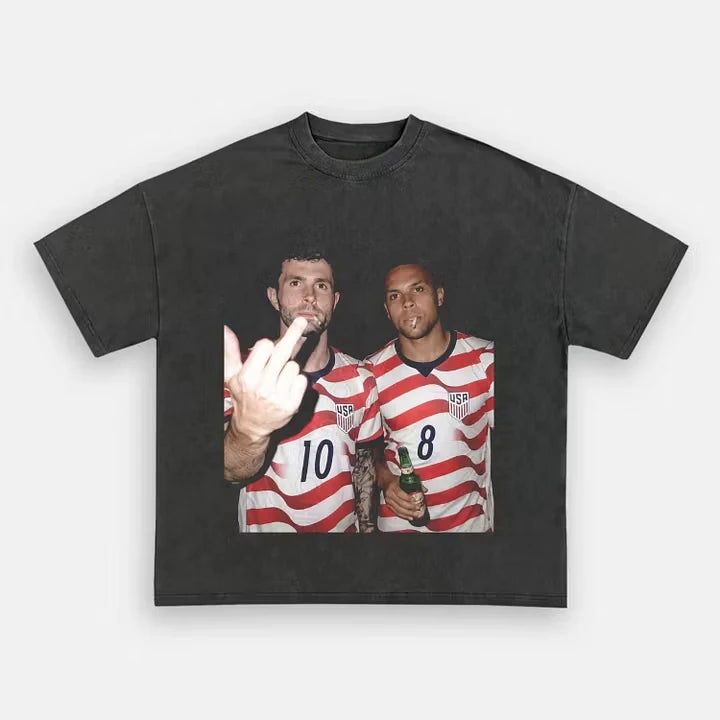 Football Superstar Graphic Tee Harajuku Style Heavyweight Cotton
