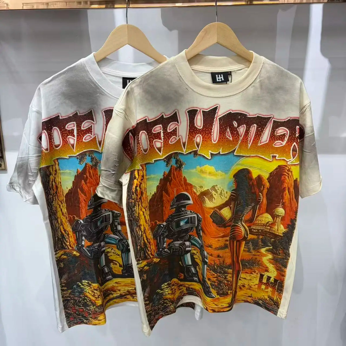 Premium Cotton Retro Loose Tee For Unisex Casual Wear