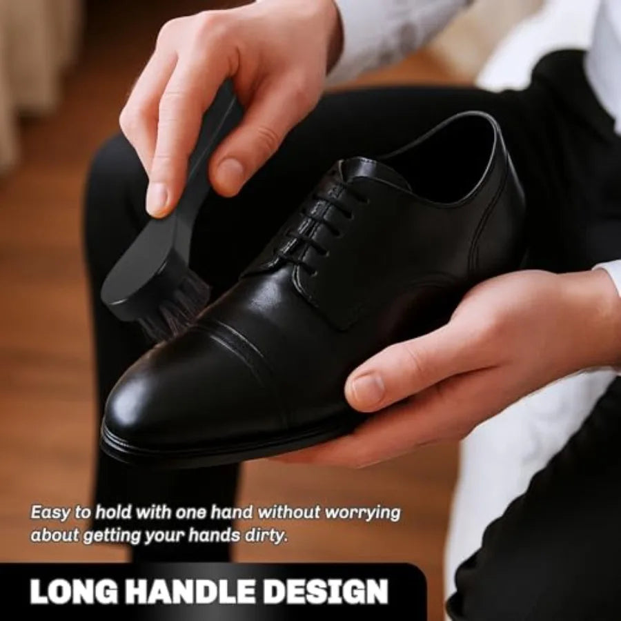 Horsehair Shoe Shine Kit With Brush And Applicators