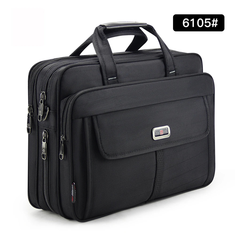 Canvas Waterproof Laptop Briefcase Large Capacity Business Bag