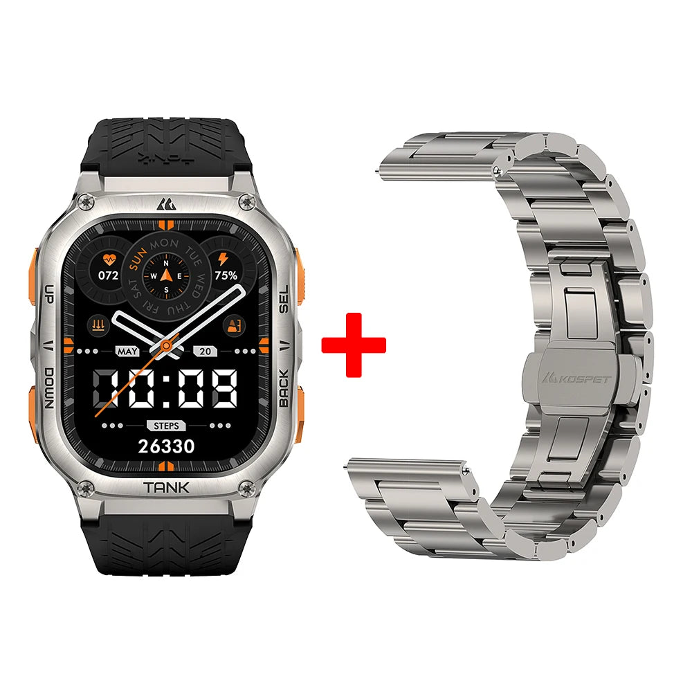 KOSPET Tank M3 Ultra GPS Smart Watch Steel 5ATM IP69K