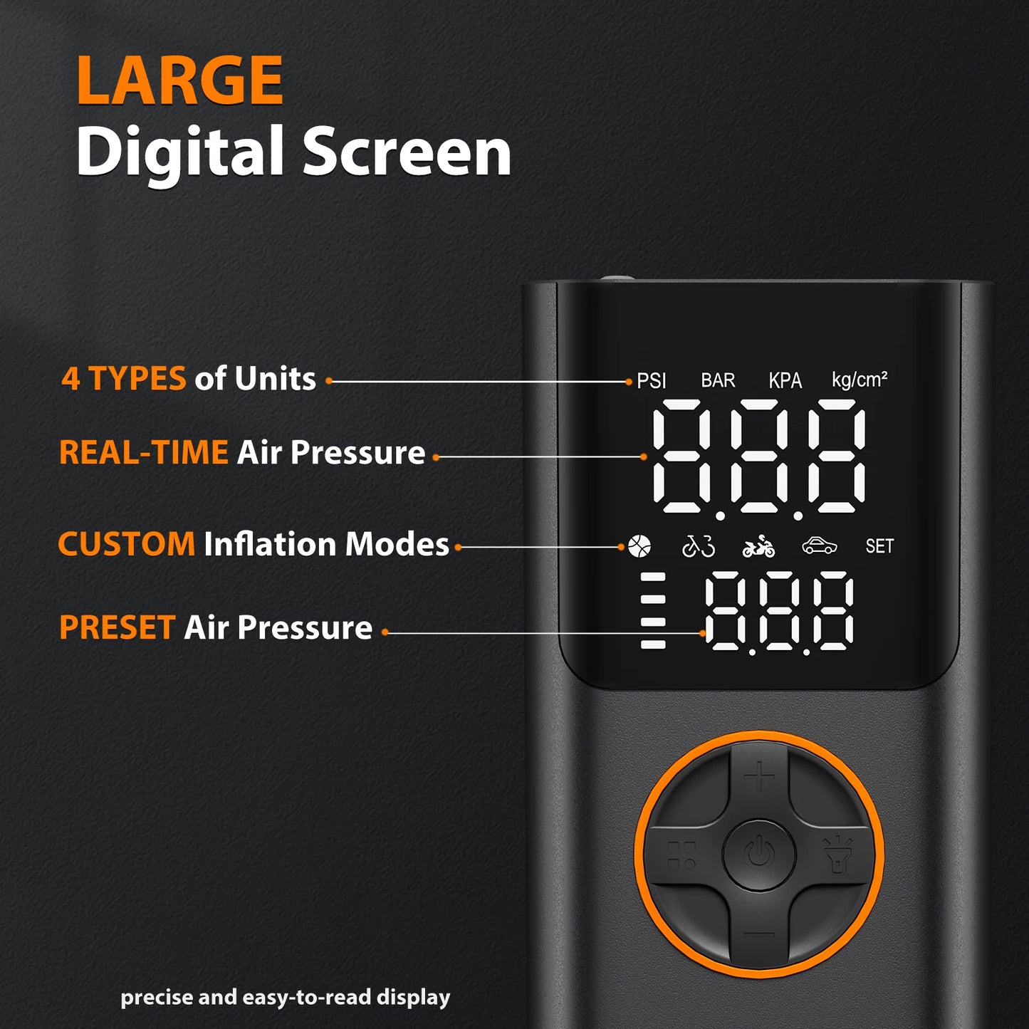 Portable Air Pump With Power Bank 150 PSI Tire Inflator