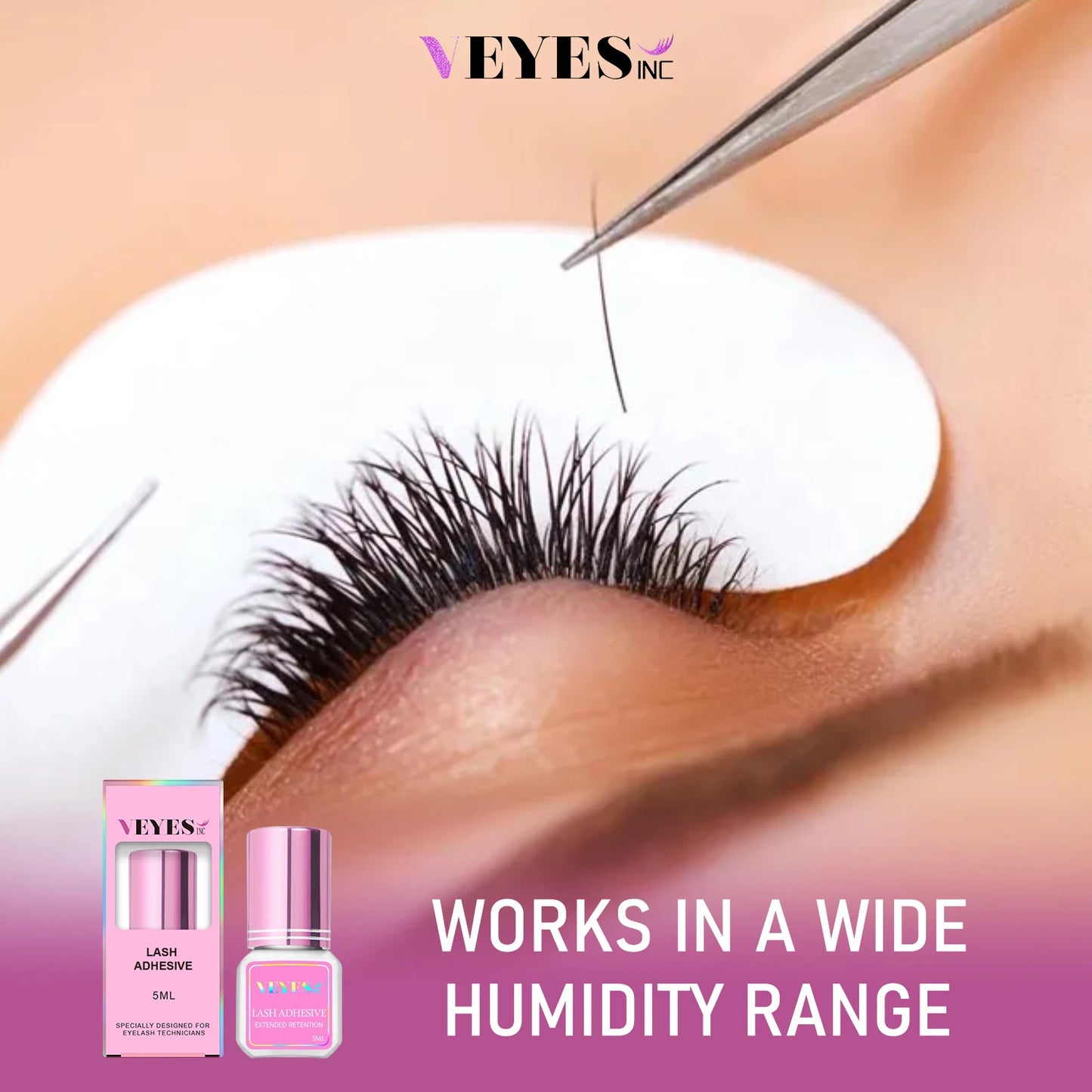 Veyes Inc Fast Drying Eyelash Extensions Adhesive Long Lasting Hold