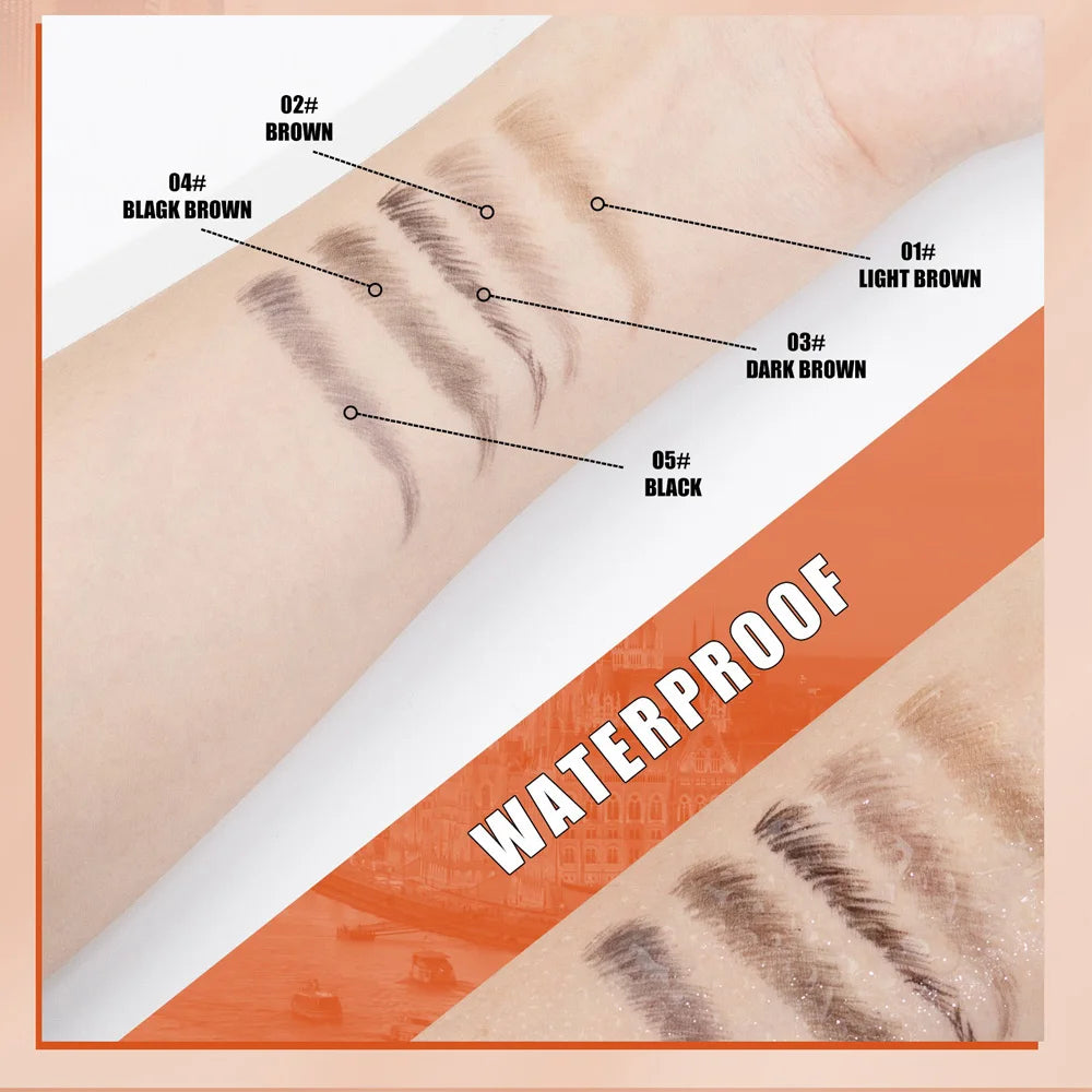 Eyebrow Pencil Dual End Angled Tip Brow Pen Waterproof