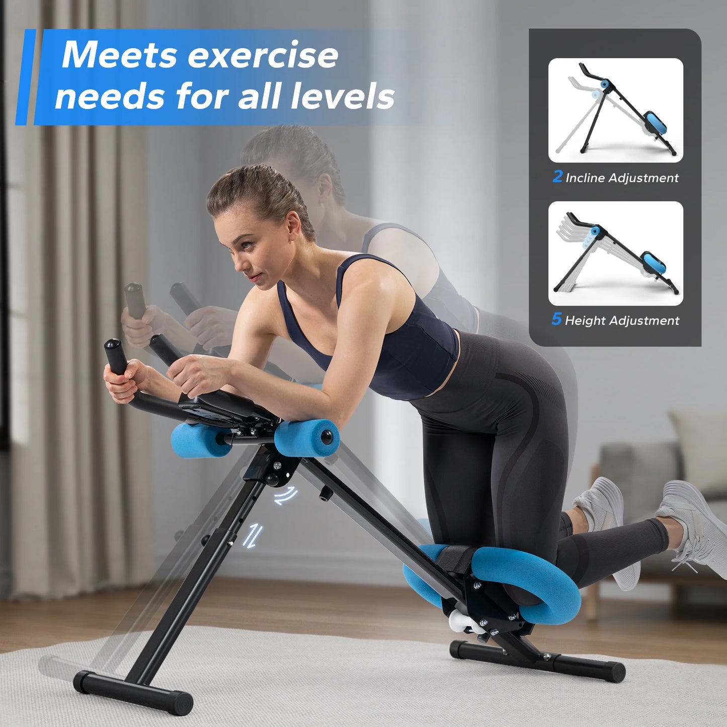 Merach 2314 Ab Machine Adjustable Core Trainer Foldable