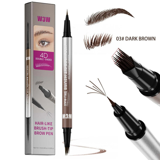 Eyebrow Pencil Dual End Angled Tip Brow Pen Waterproof