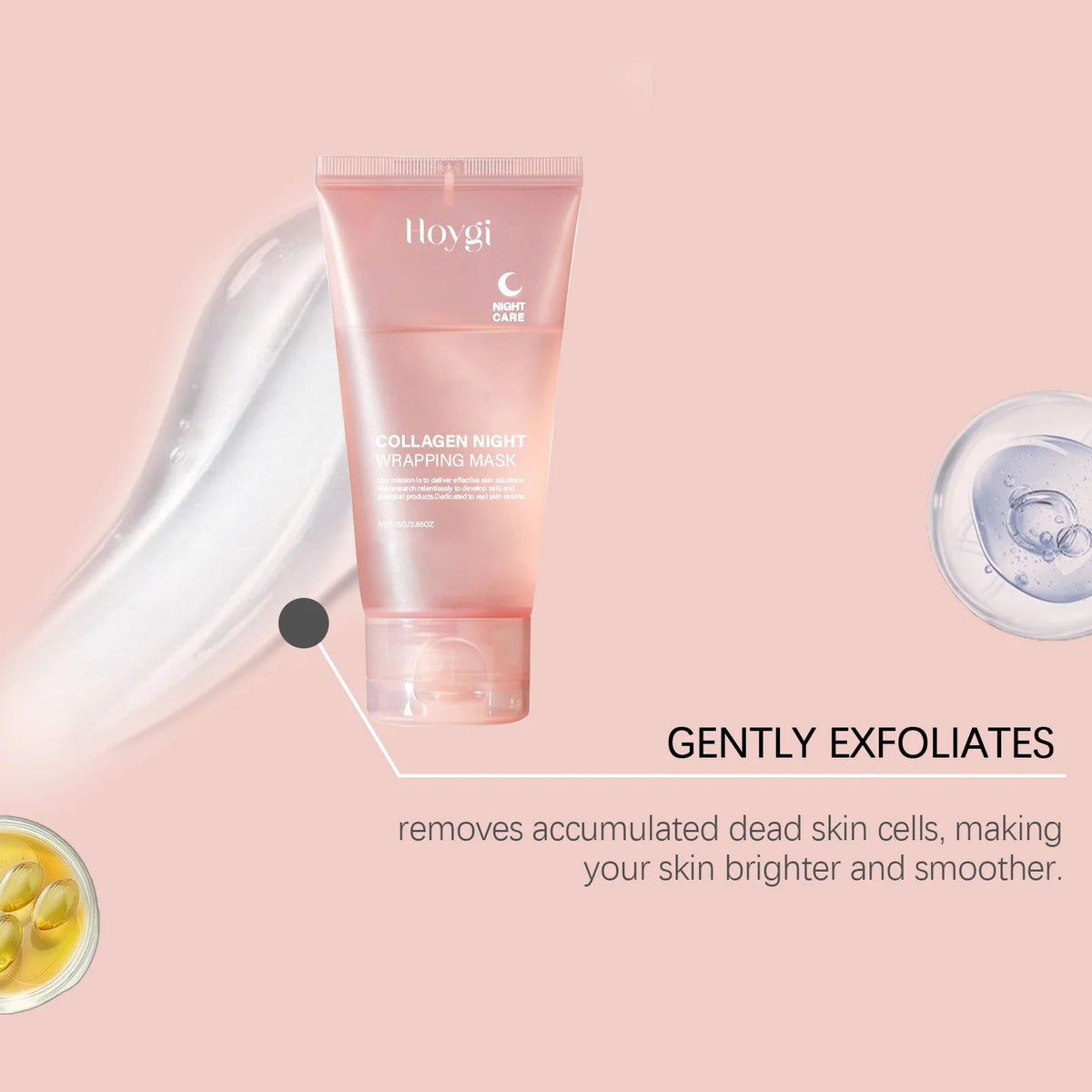 Hoygi Collagen Hyaluronic Acid Night Peel Off Mask With Spatula