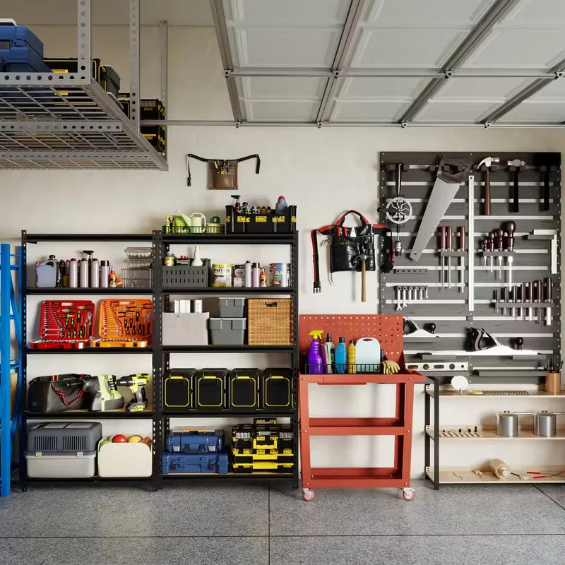 Industrial Grade Metal Storage Rack With Adjustable Shelves