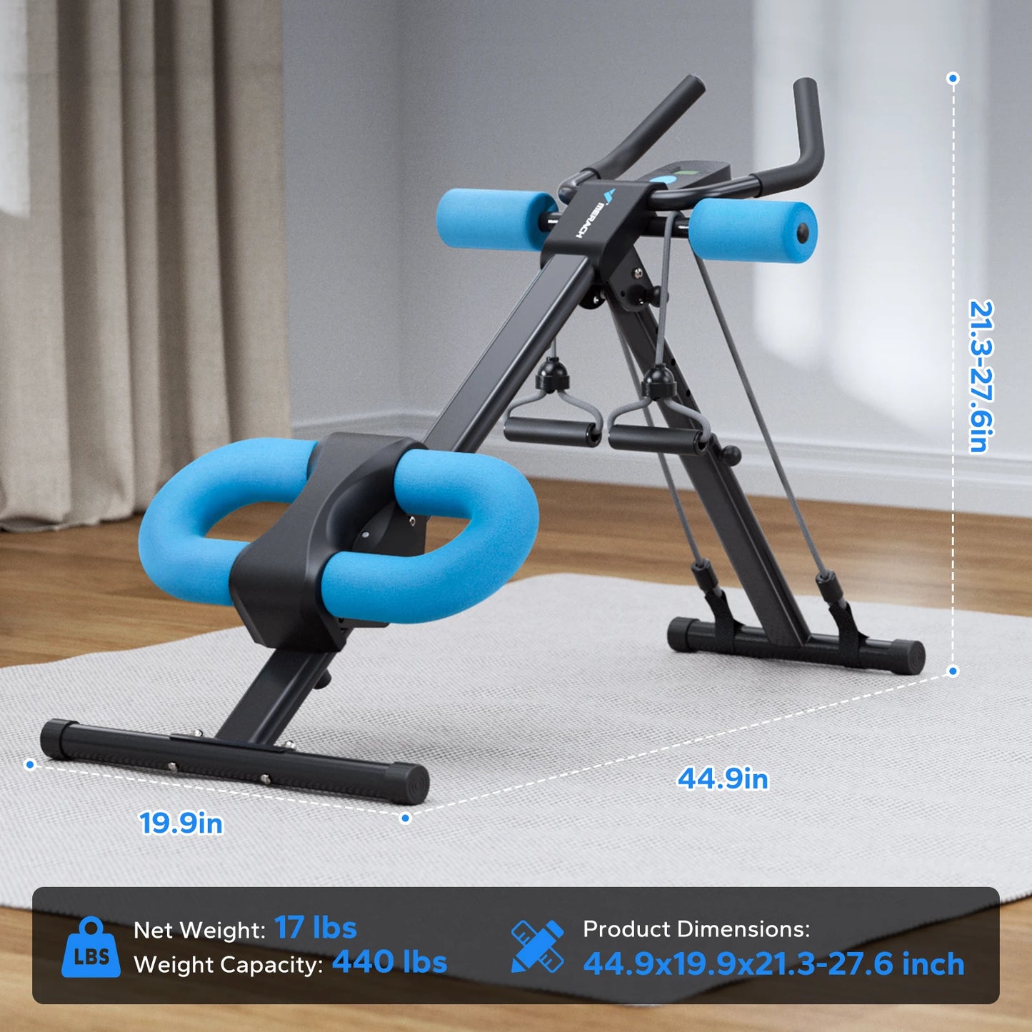 Merach 2314 Ab Machine Adjustable Core Trainer Foldable