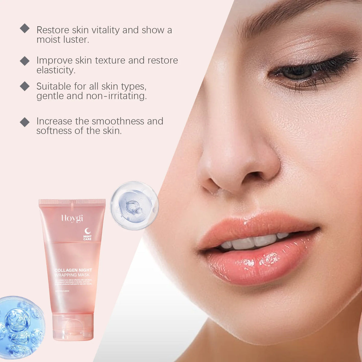 Hoygi Collagen Hyaluronic Acid Night Peel Off Mask With Spatula