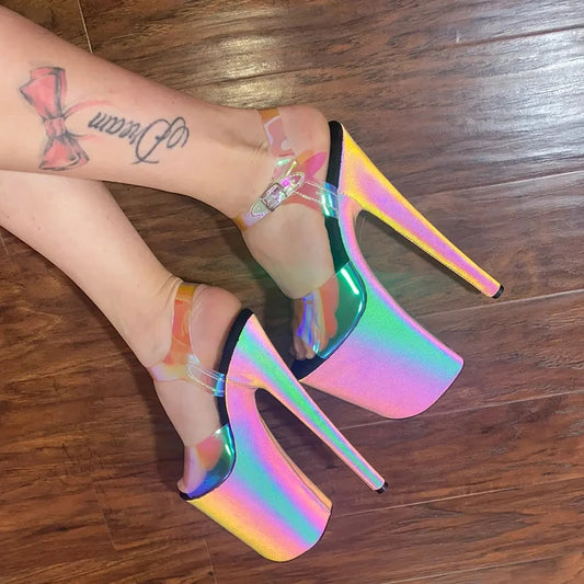 WUXIN Exotic Heel Sandal Platform Stiletto Shoes For Women