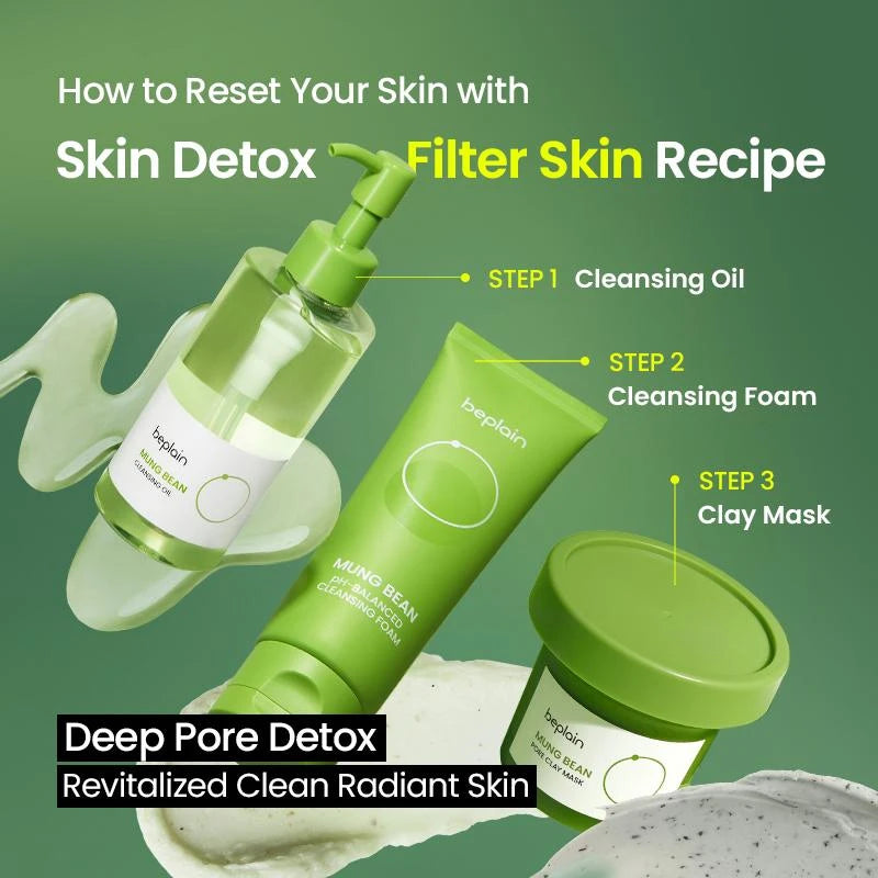 Beplain Skin Detox Trio Kit For Cleanser And Pore Care
