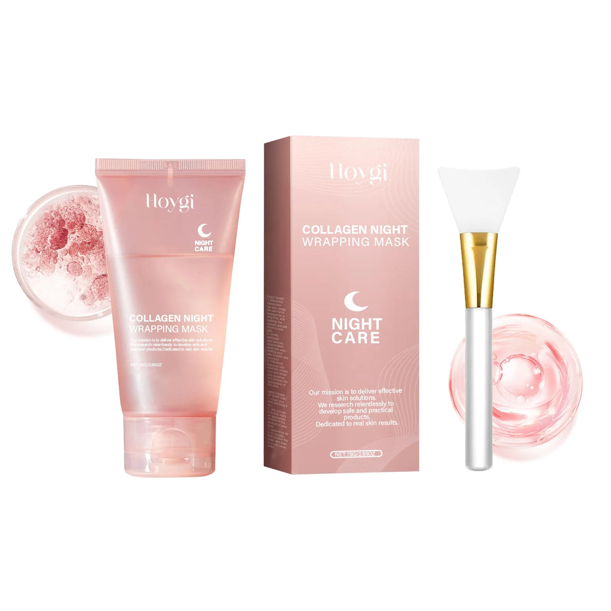 Hoygi Collagen Hyaluronic Acid Night Peel Off Mask With Spatula