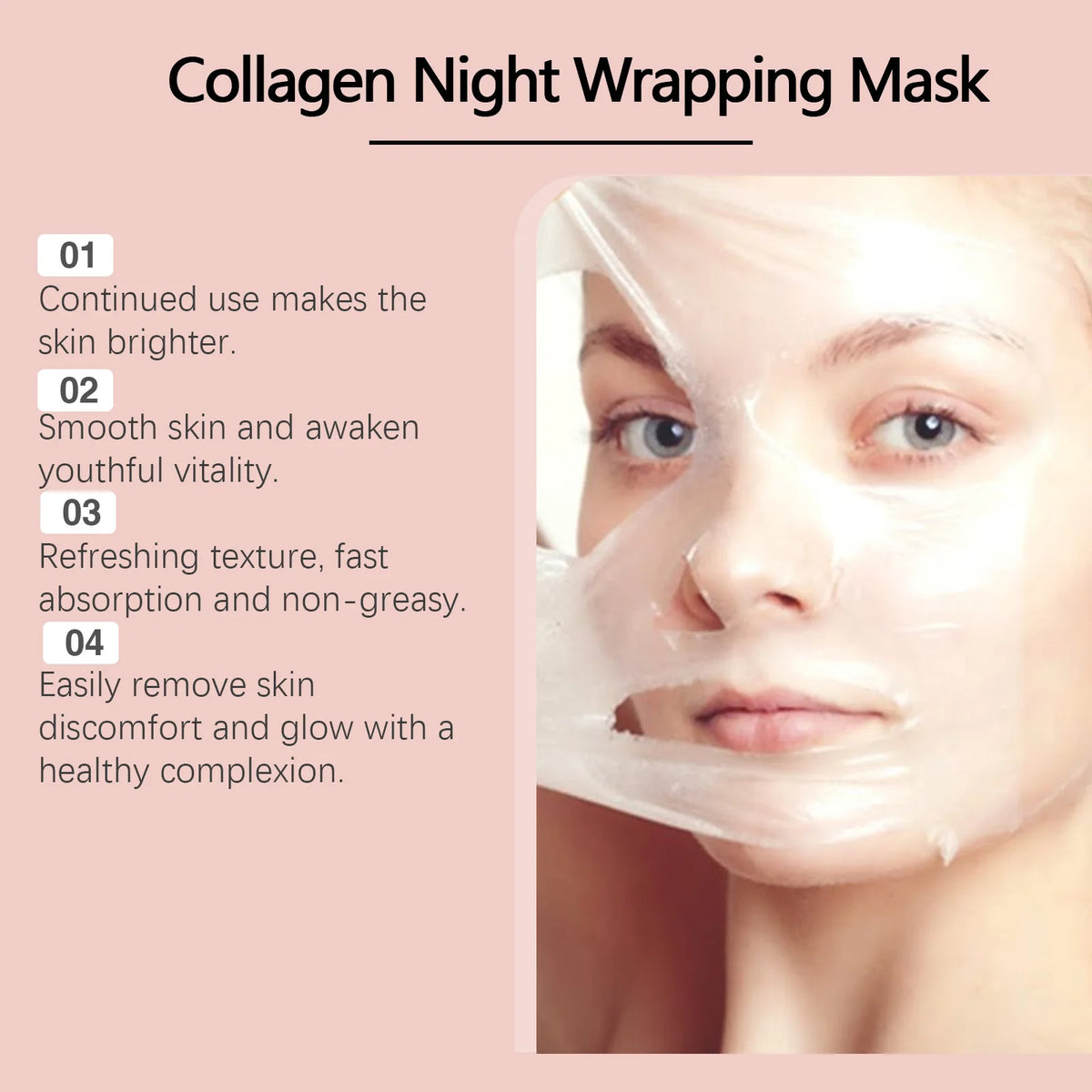 Hoygi Collagen Hyaluronic Acid Night Peel Off Mask With Spatula