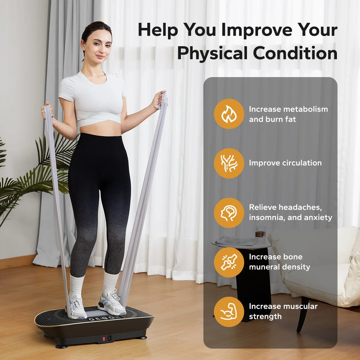 Merach Vibration Plate Exercise Machine For Whole Body Workout And Shaping