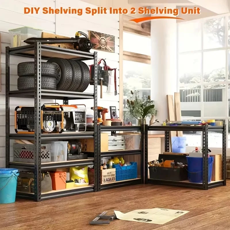 Heavy Duty Metal Storage Rack Adjustable Iron Shelving Unit