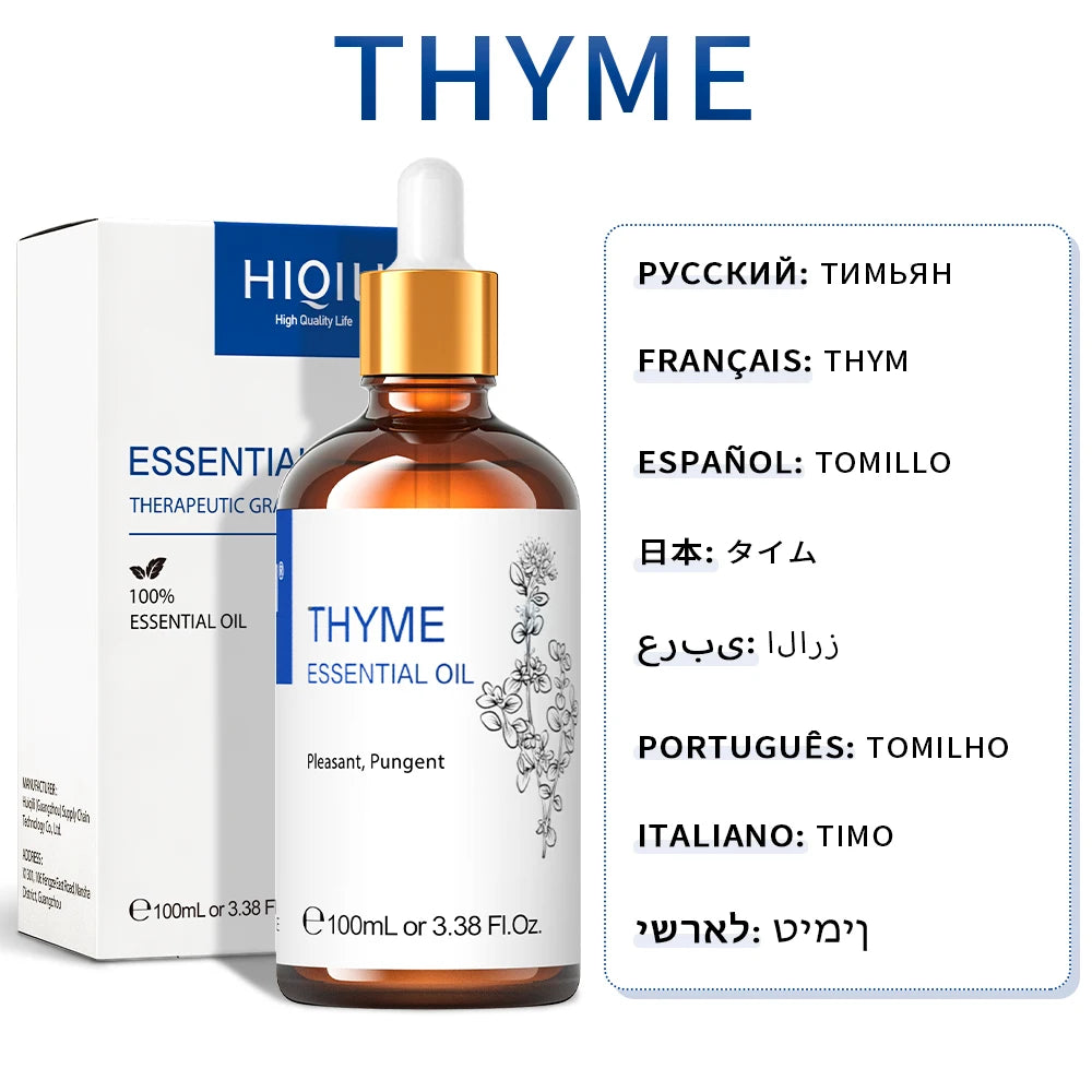 HIQILI Geranium Tea Tree Rosemary Lavender Peppermint Essential Oil