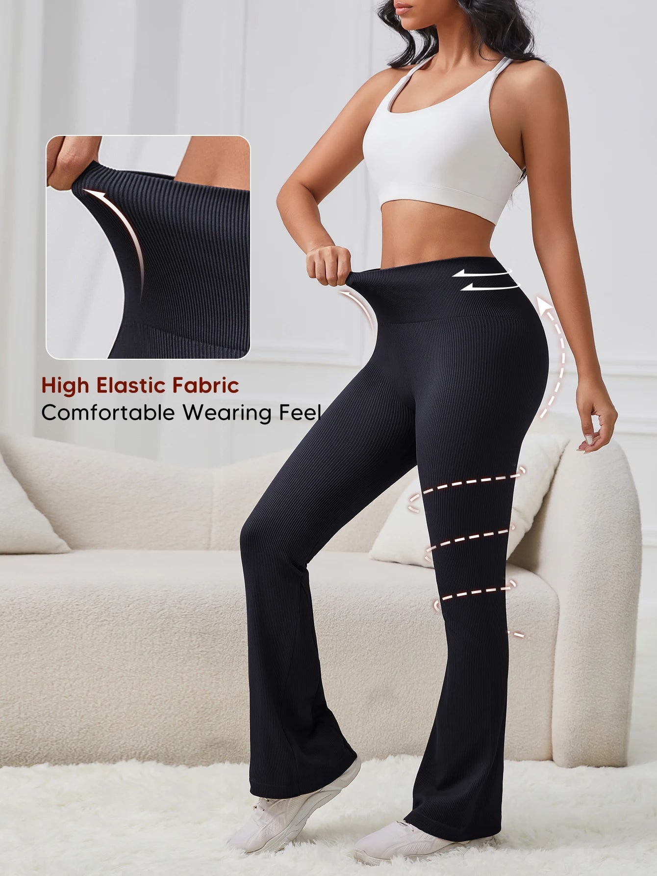 Women's Seamless Compression Leggings With Tummy Control Yoga Pants