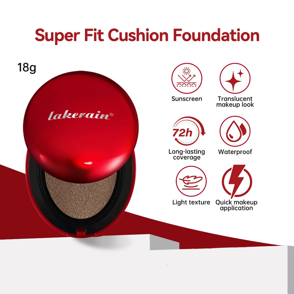 Ibcccndc Korean Air Cushion Foundation Natural Moisturizing Coverage 72H Wear