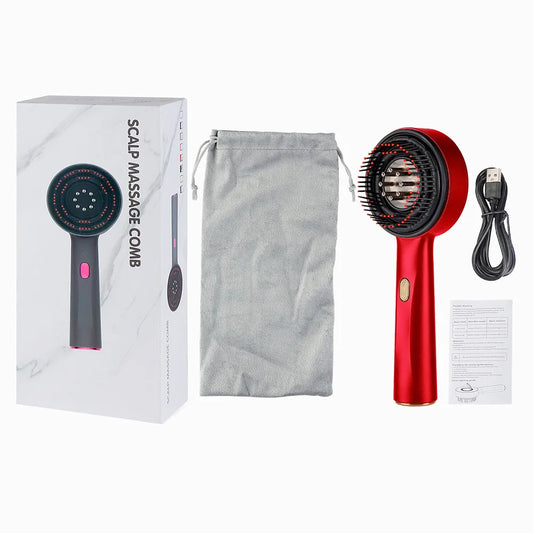 Foreverlily Electric Vibration Scalp Massage Comb With Light Therapy