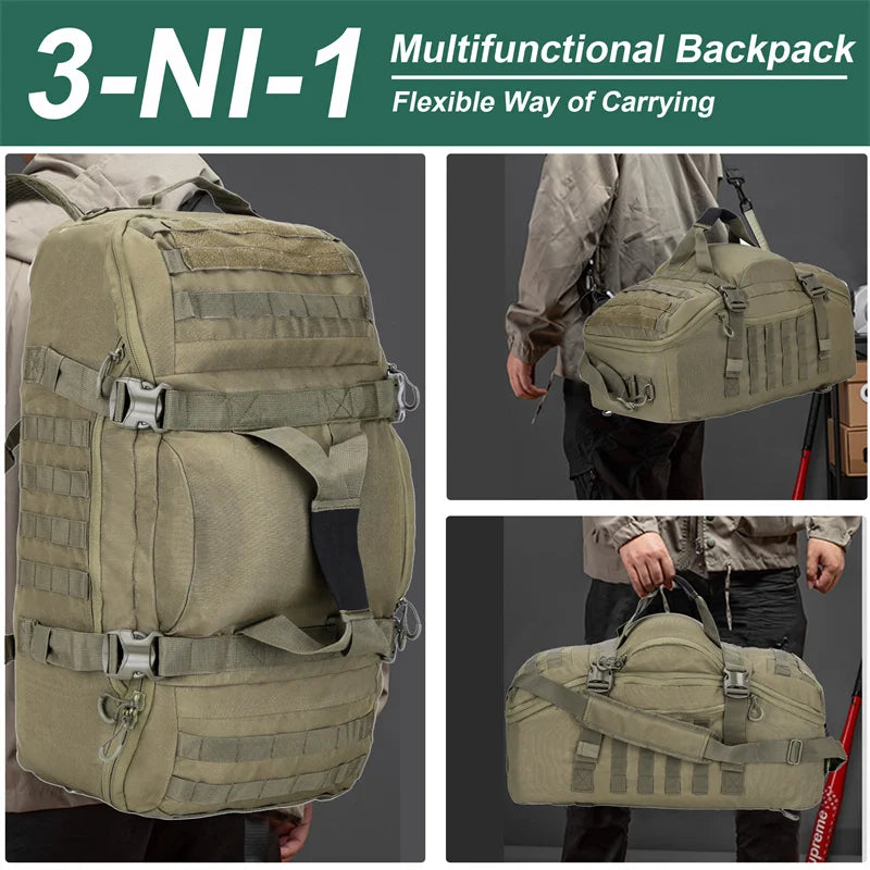 LQARMY Outdoor Tactical Backpack Molle Duffel Bag For Hiking