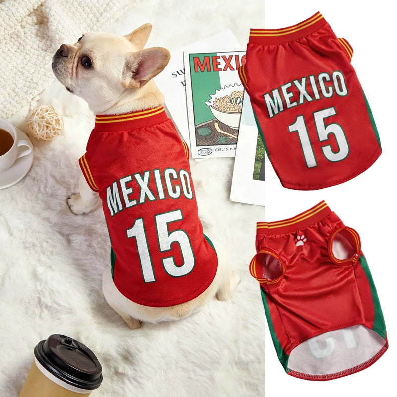 Mesh Breathable Dog Shirts Jersey for Pets Summer Lightweight