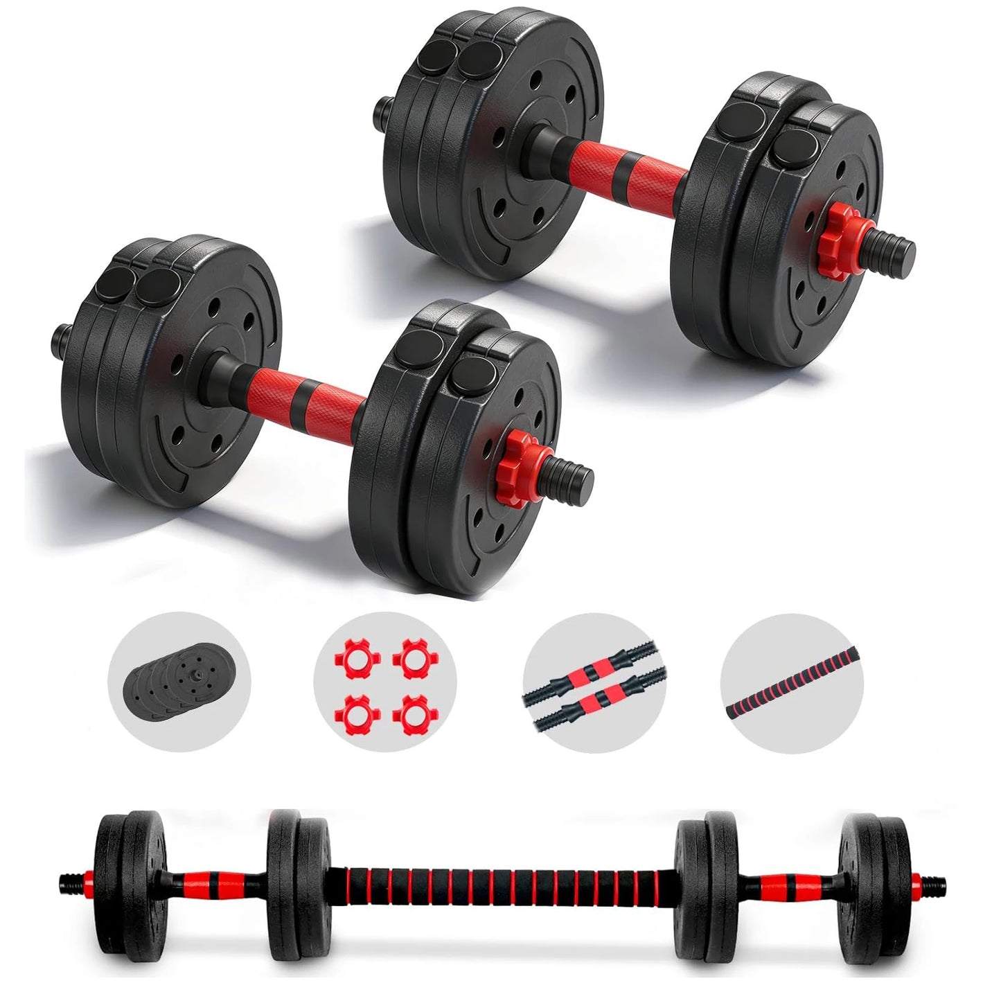 2 In 1 Adjustable Dumbbell Barbell Set For Home Gym