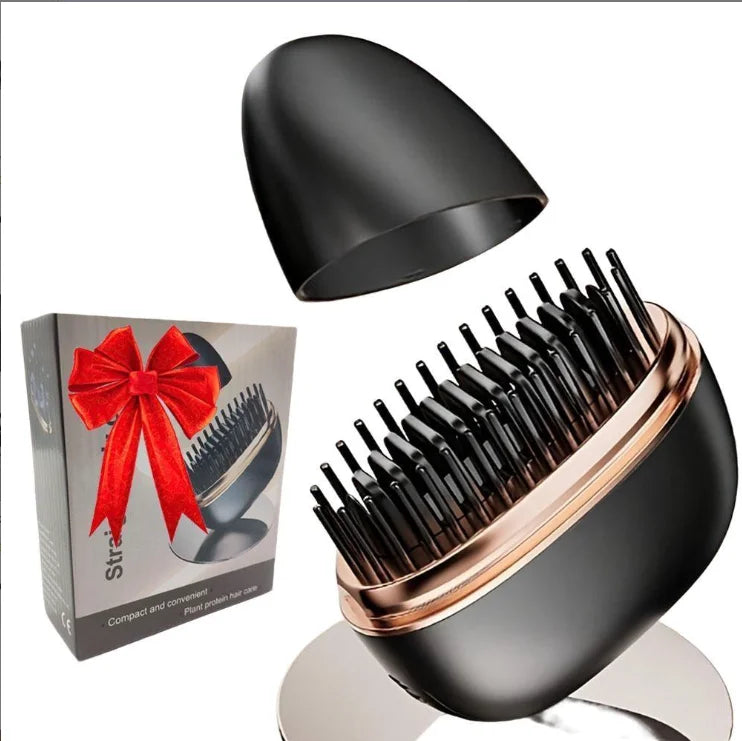 Zimir Mini Rechargeable Hair Straightener Brush With Temperature Control