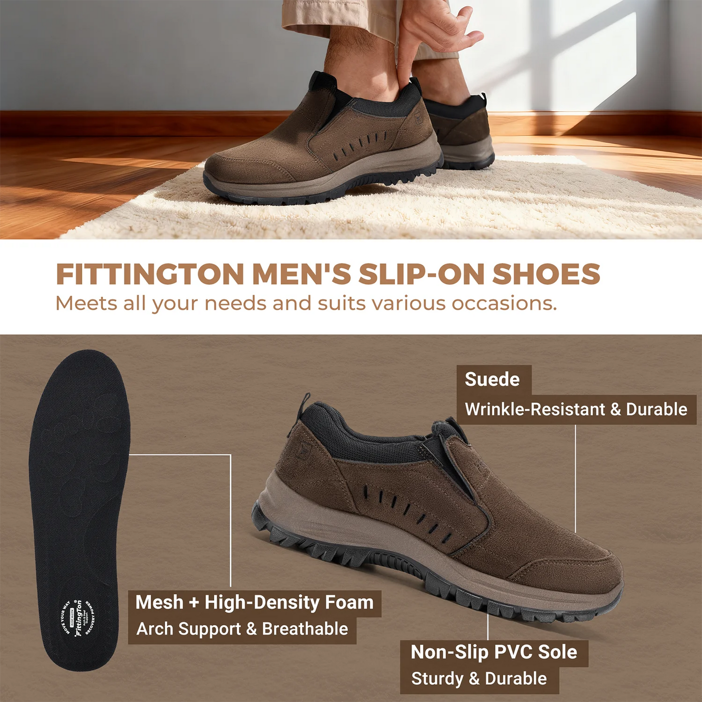 Men's Slip On Loafers For Business Casual Comfort All Day