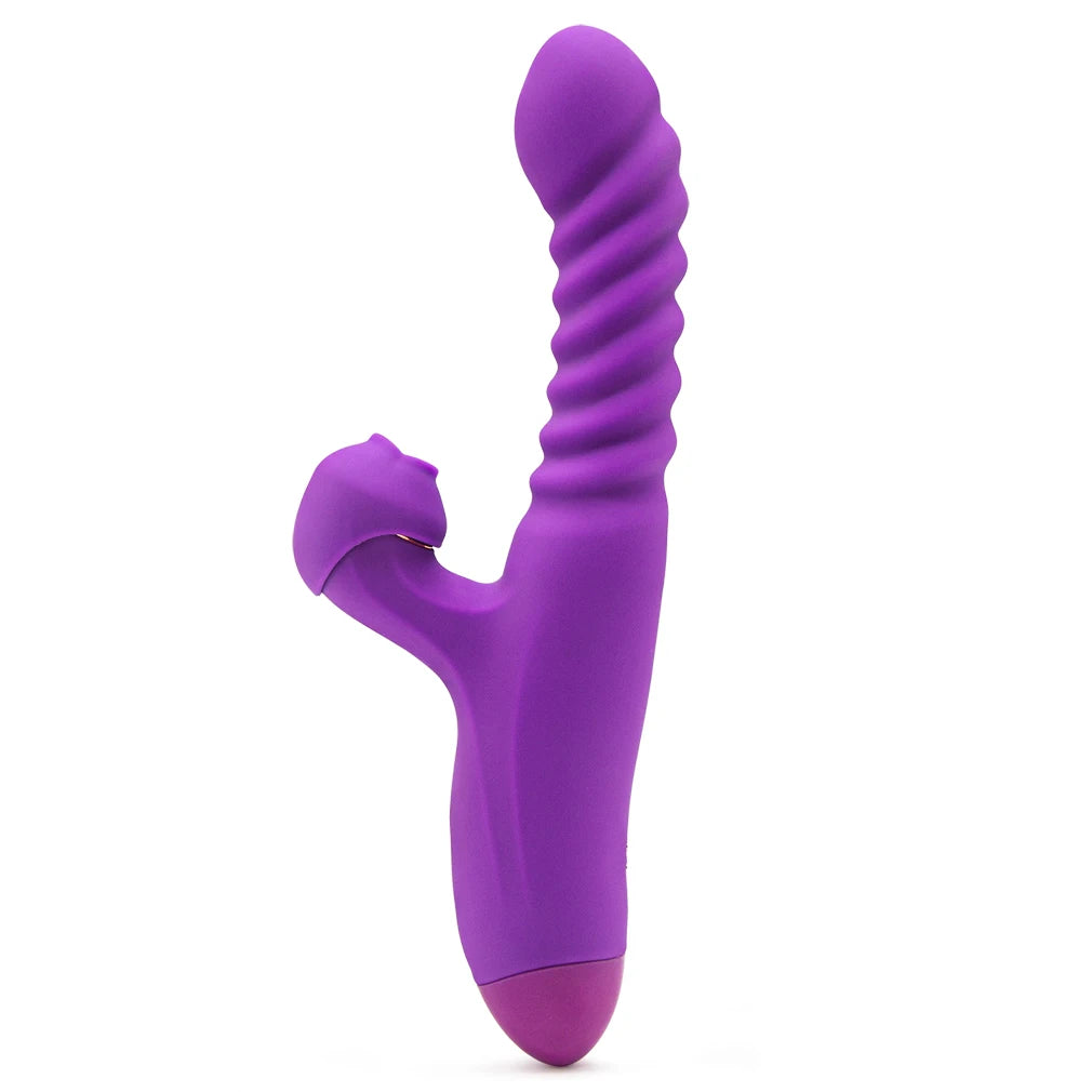 Vibrating Telescopic Flapping Clitoral Stimulator For Women