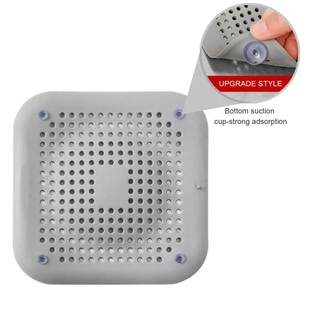 Silicone Suction Cup Sink Strainer And Shower Hair Catcher Screen