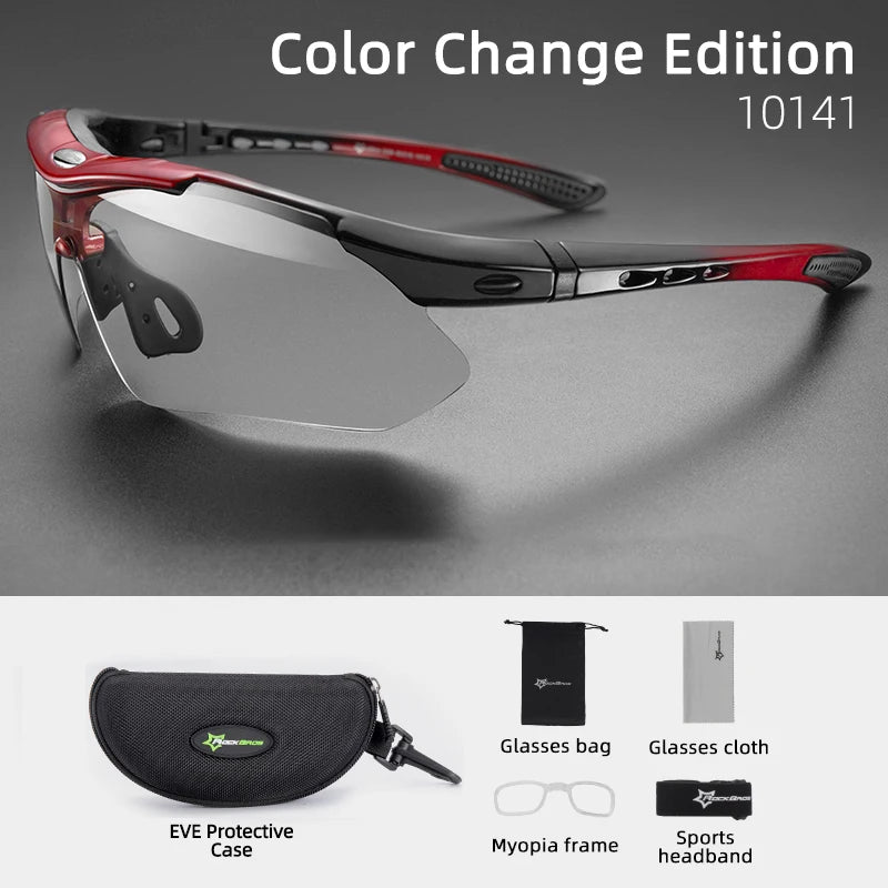 ROCKBROS Photochromic Cycling Glasses UV400 Protection Sunglasses