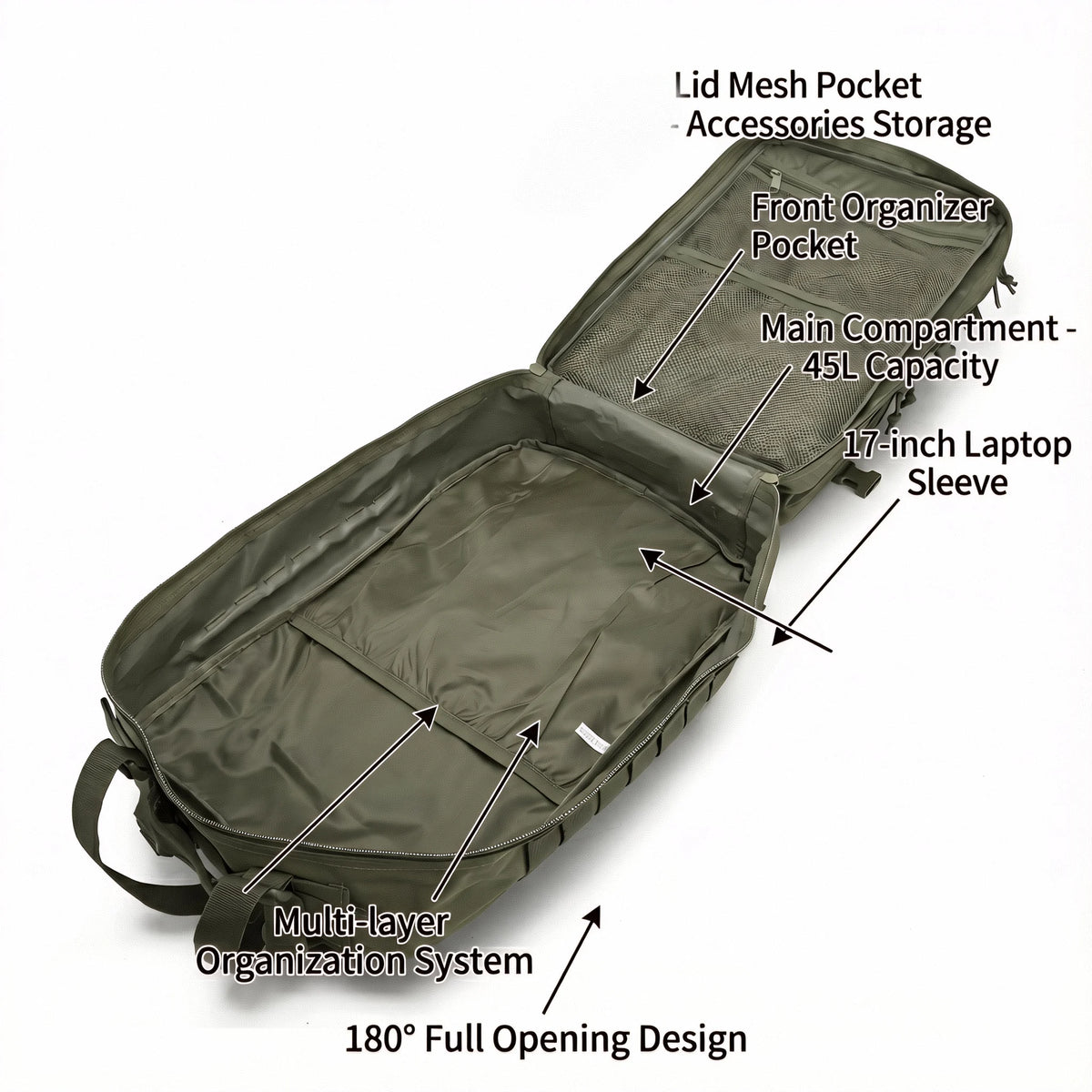 ReFire Gear Tactical Hunting Backpack Molle Webbing And Water Resistance