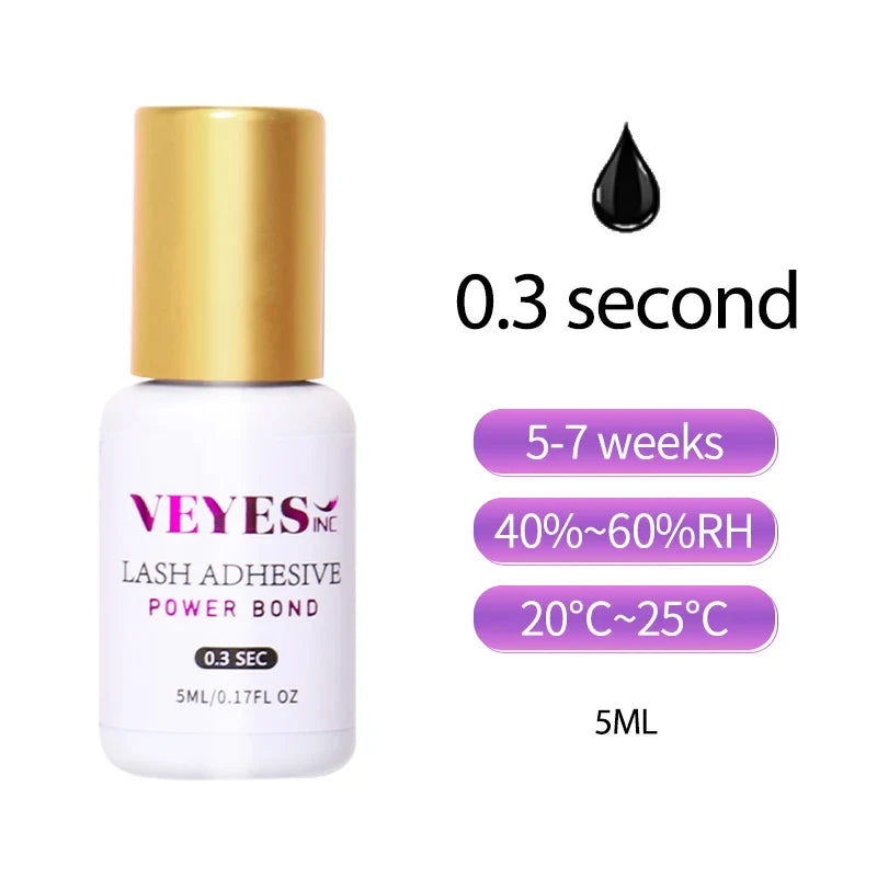 Veyes Inc Fast Drying Eyelash Extensions Adhesive Long Lasting Hold