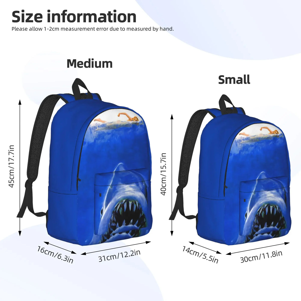 Jaw Shark Classic Film Amity Island Unisex Foldable Backpack