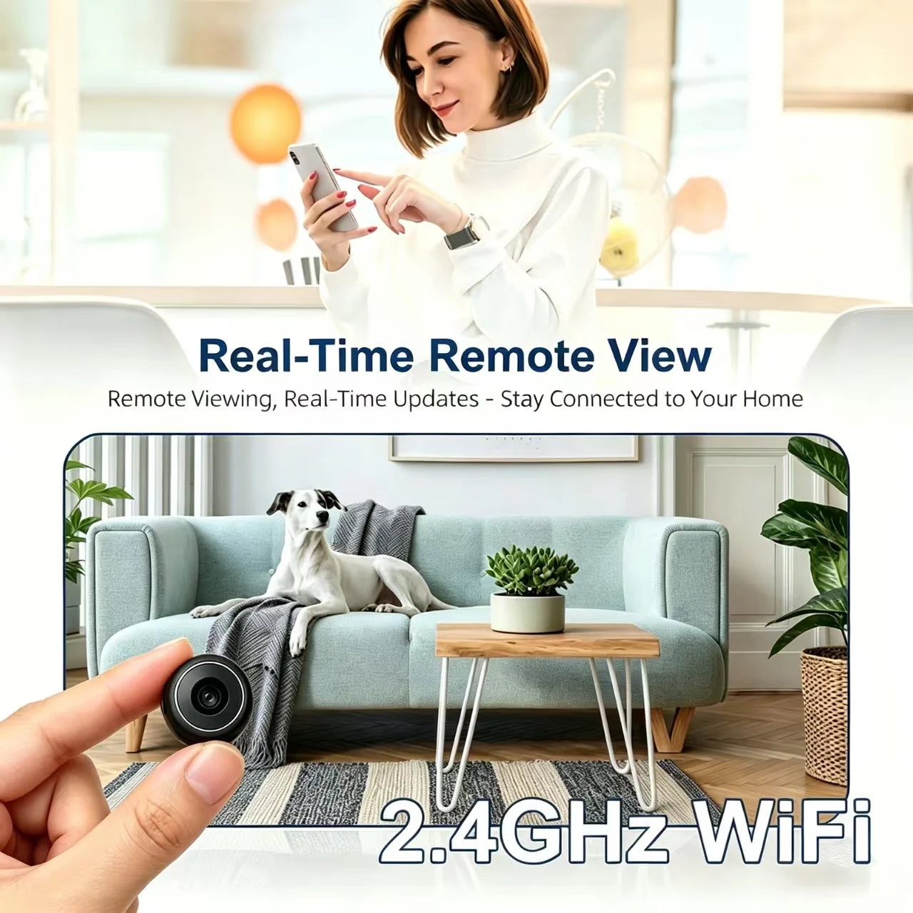 Portable 4K Security Camera With Night Vision And Motion Detection