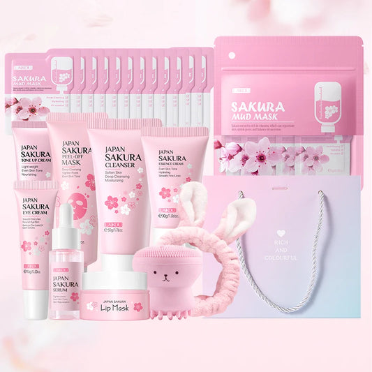 LAIKOU Japan Sakura Skincare Set Moisturizing Anti Aging Kit