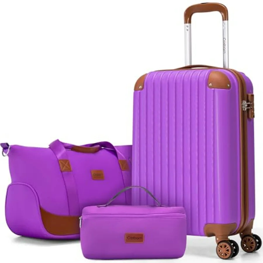 Carry On Luggage Set 3-Piece With Wheels And TSA Lock