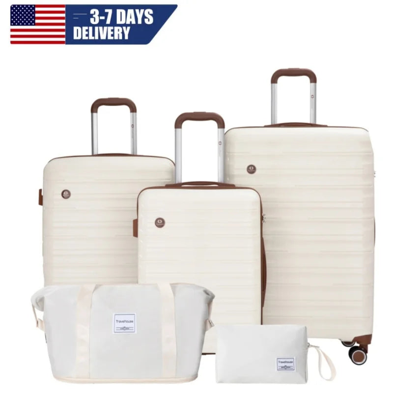 Travelhouse CN 5-Piece Luggage Set With Spinner Wheels TSA Lock
