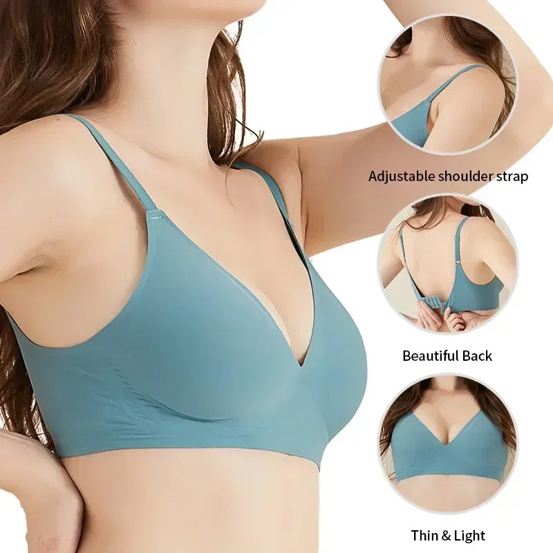 Seamless Wireless Bralette With Removable Padding For Women