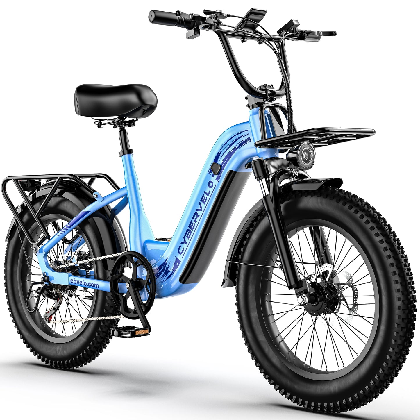 CYBERVELO 1000W Fat Tire Electric Bike EK8 With Removable Battery