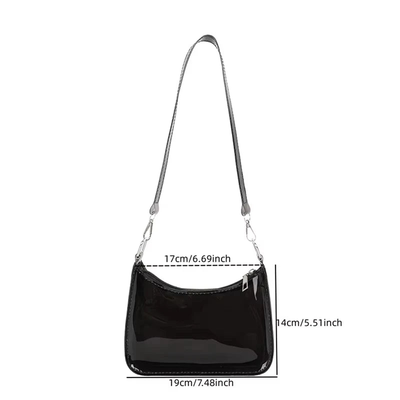 Waterproof Transparent Jelly Bag Women Clear Shoulder Purse