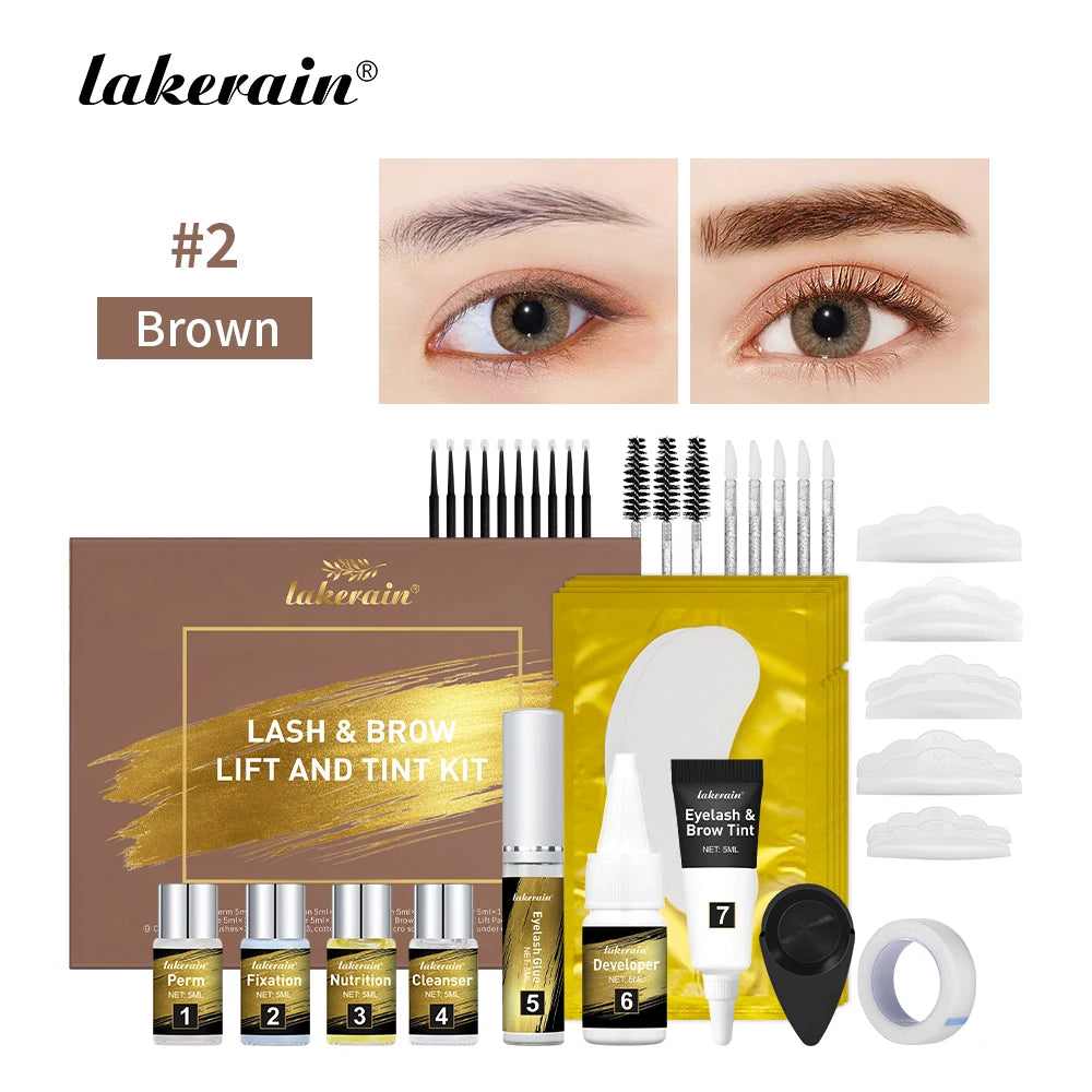 Lakerain Lash And Brow Lift Tint Kit Waterproof Long Lasting