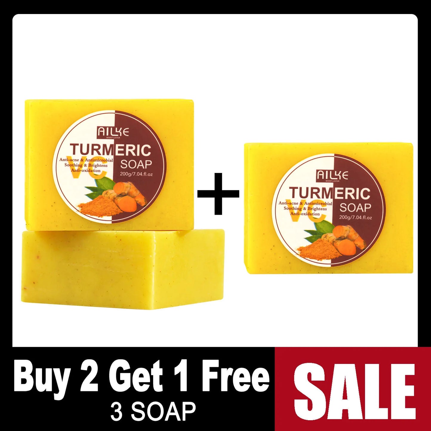 AILKE Organic Turmeric Skin Care Kit Brightening And Hydration