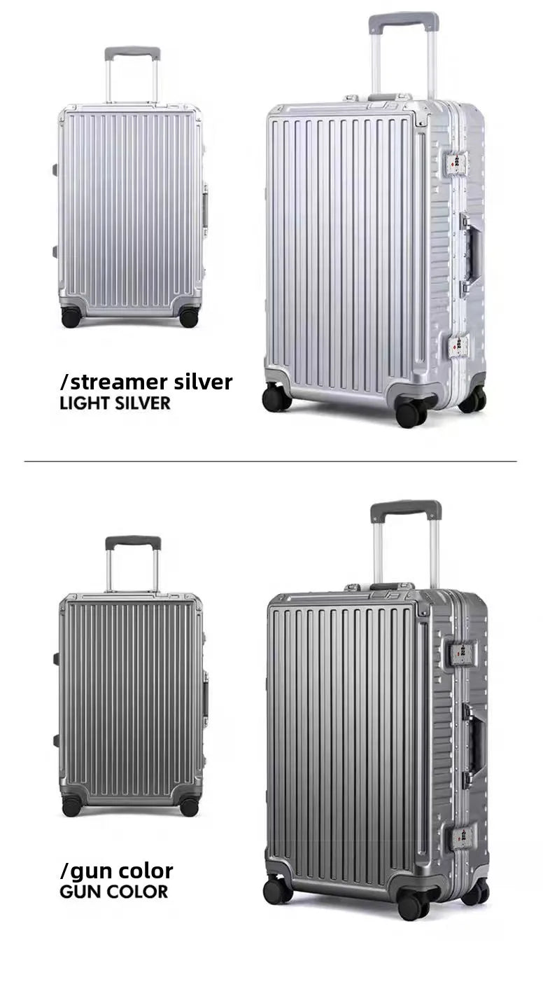 Ultra Sturdy Aluminum Frame Luggage Set, Two Piece Carry On