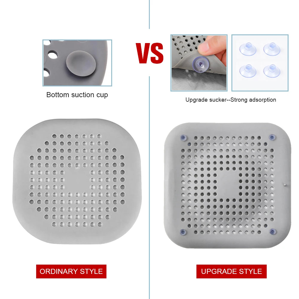 Silicone Suction Cup Sink Strainer And Shower Hair Catcher Screen